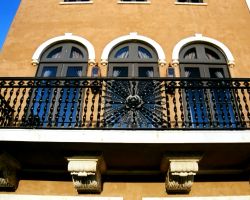 Tuscan Style Beach Villa Exterior Balcony Railings
